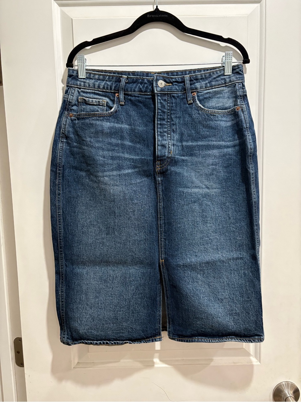 Denim midi skirt in size 10